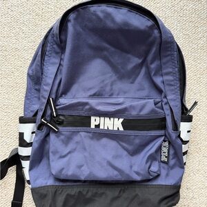 PINK Victoria's Secret Navy and Black Backpack